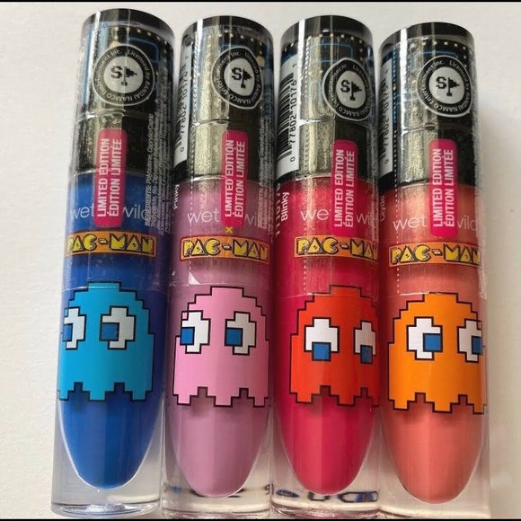 wet n wild Other - 🆕🍎 SET OF 4 Pac-Man Lip Glosses - Wet n Wild - NEW - Limited Edition